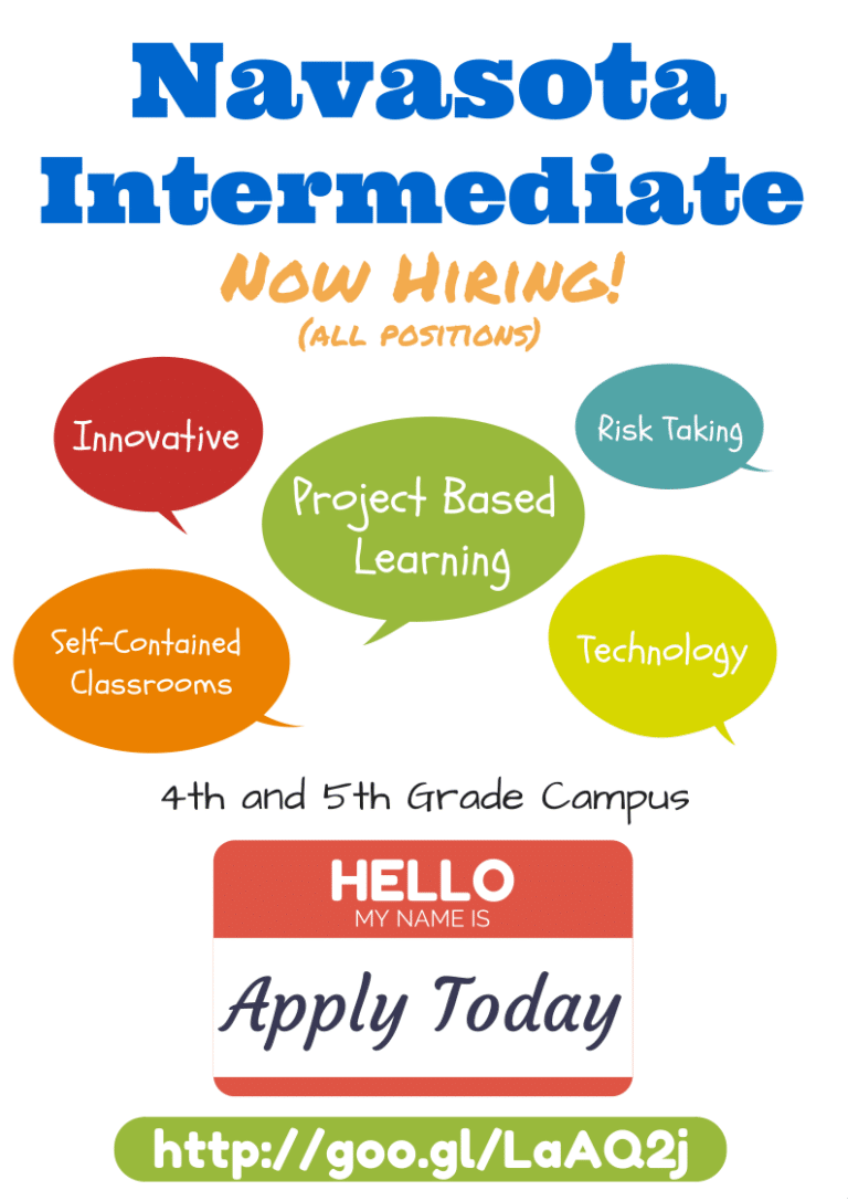 Come work with me in @NavasotaISD